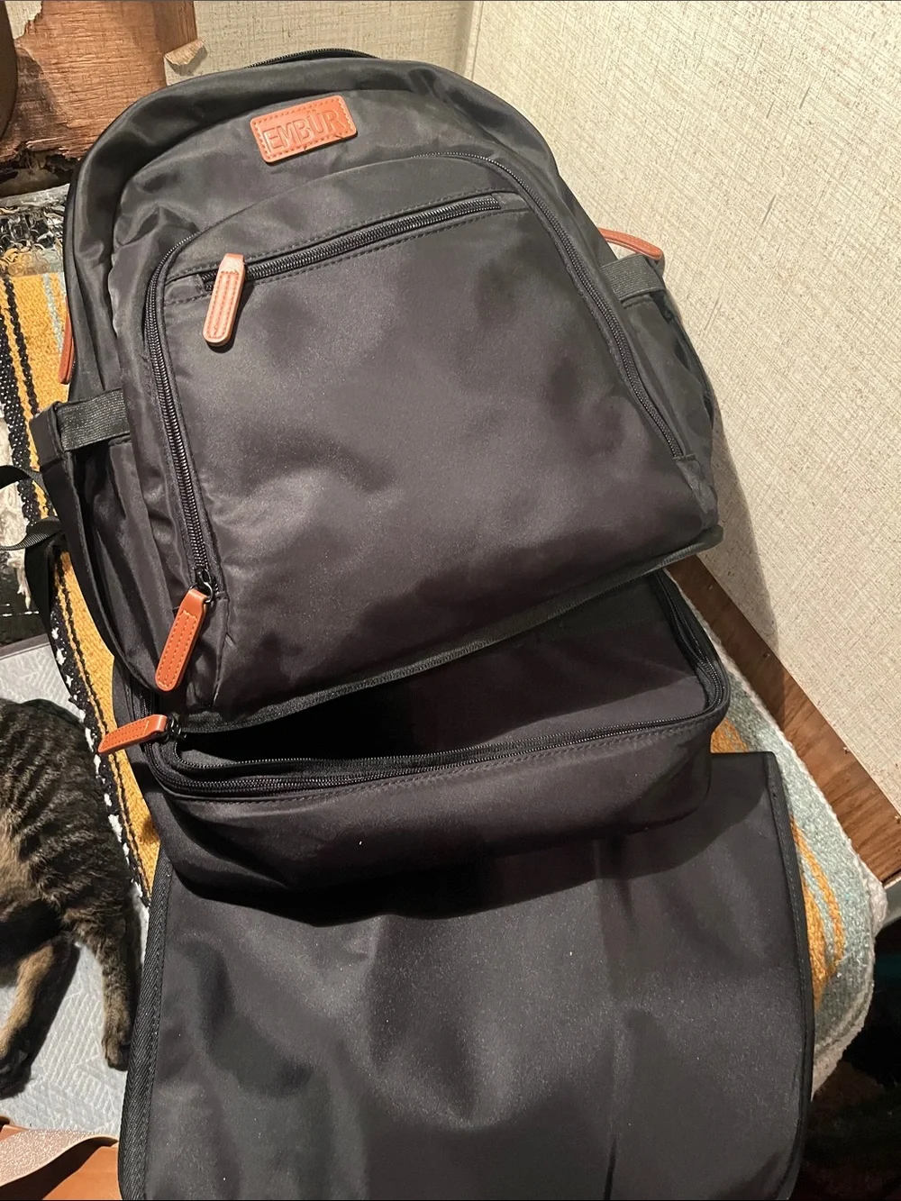 EMBUR Diaper bag backpack with detachable insulated cooler